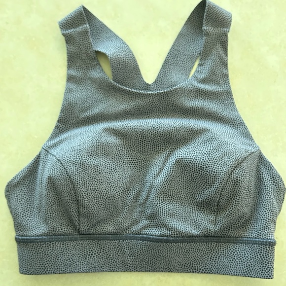 Lululemon Padded Sports Bra - Gray with With Dots - Size 4 - EUC - Picture 3 of 6